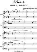   Prelude Opus 28 Number 7 Easy Piano Sheet Music