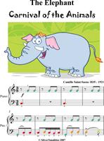   The Elephant Carnival of the Animals Easiest Piano Sheet Music