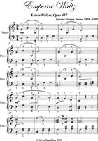   Emperor Waltz Opus 437 Elementary Piano Sheet Music