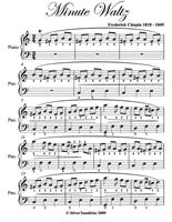 Minute Waltz Easy Piano Sheet Music