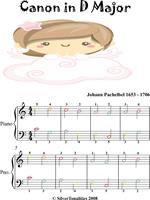   Canon in D Easiest Piano Sheet Music with Colored Notes