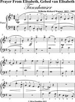 Prayer from Elisabeth Gebed van Elisabeth Tannhouser Easy Piano Sheet Music