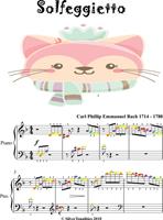   Solfeggietto Easy Piano Sheet Music with Colored Notes