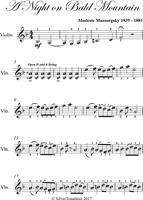   A Night on Bald Mountain Easy Violin Sheet Music