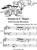   Sonata in C Major K545 Second Movement Beginner Piano