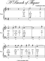   A Bunch of Thyme Easiest Piano Sheet Music