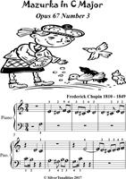 Mazurka In C Major Opus 7 Number 3 Beginner Piano Sheet Music
