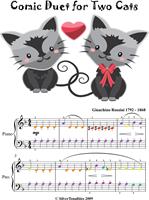   Comic Duet for Two Cats Easy Piano Sheet Music