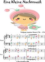   Eine Kleine Nachtmusik Easy Piano Sheet Music with Colored Notes