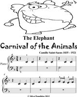   The Elephant Carnival of the Animals Beginner Piano Sheet Music