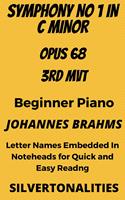   Symphony Number 1 In C Minor Opus 36 3rd Mvt Beginner Piano Sheet Music