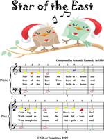   Star of the East Easiest Piano Sheet Music with Colored Notes