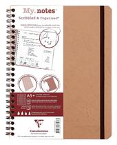 Quaderno spiralato Age Bag, My.Notes 16x21 marg.stacc. 60F Rig. Cognac