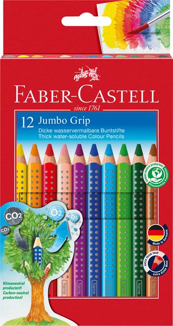 Astuccio cartone da 12 matite Jumbo Grip acquerellabili  Faber-Castell 2022 | Libraccio.it