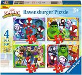 Ravensburger - Puzzle Spidey, Collezione 4 in a Box, 4 puzzle da 12-16-20-24 Pezzi, Et&#224; Raccomandata 3+ Anni
