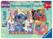 Ravensburger - Puzzle Disney Stitch, Collezione 3x49, 3 Puzzle da 49 Pezzi, Et&#224; Raccomandata 5+ Anni
