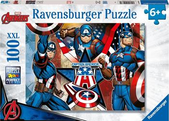Ravensburger - Puzzle Captain America 100 Pezzi XXL, Et&#224; Raccomandata 6+ Anni  Ravensburger 2024 | Libraccio.it