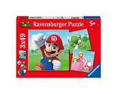 Ravensburger - Puzzle Super Mario, Collezione 3x49, 3 Puzzle da 49 Pezzi, Et&#224; Raccomandata 5+ Anni