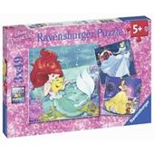 Ravensburger - Puzzle Principesse Disney B, Collezione 3x49, 3 Puzzle da 49 Pezzi, Et&#224; Raccomandata 5+ Anni