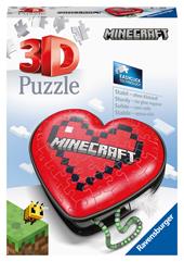 Ravensburger - 3D Puzzle Cuore Minecraft, 54 Pezzi, 8+ Anni