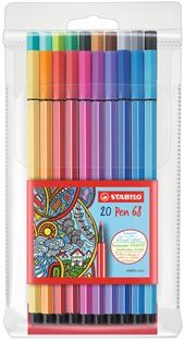 Pennarello Premium - STABILO Pen 68 - Astuccio da 20 - Colori assortiti