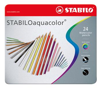 Matita colorata acquarellabile - STABILOaquacolor - Scatola in Metallo da 24 - Colori assortiti  Stabilo | Libraccio.it