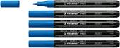 Marker acrilico - STABILO FREE Acrylic - T100 Punta rotonda 1-2mm - Confezione da 5 - Blu scuro