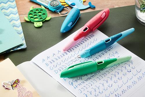 Penna Stilografica Ergonomica - STABILO EASYbirdy per Mancini Punta  Principiante Chiave di regolazione inclusa