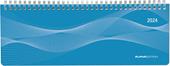 Alpha Edition - Agenda Settimanale Da Tavolo 2024, 29,7x10,5 cm, Blue, Spiralata
