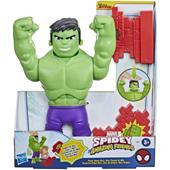 Hasbro Marvel Spidey e i Suoi Fantastici Amici - Hulk Spaccatutto, action figure da 25 cm e accessorio muro in mattoni