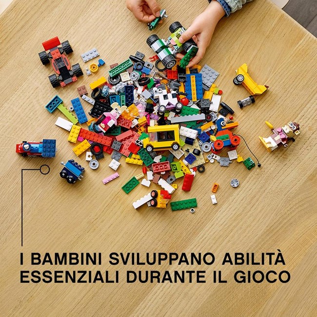LEGO Classic 11014 Mattoncini e Ruote, Set di Costruzioni per Bambini 4