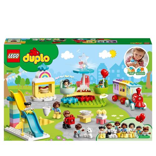 LEGO DUPLO Town 10956 Parco dei Divertimenti, Giocattoli per Bambini di 2  Anni, Parco Giochi con 7 Minifigure e Accessori LEGO 2021