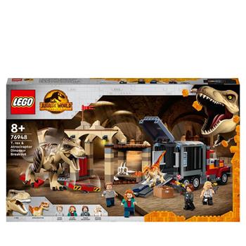 LEGO Jurassic World 76948 La Fuga del T. rex e dell&#146;Atrociraptor, Giochi per Bambini di 8+ Anni con Dinosauri Giocattolo  LEGO 2021 | Libraccio.it