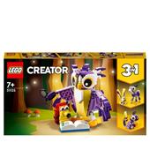 LEGO Creator 31125 3in1 Creature della Foresta Fantasy, Set con Animali Giocattolo per Bambini di 7+ Anni con Gufo e Coniglio