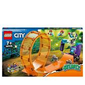 LEGO City Stuntz 60338 Giro della Morte dello Scimpanzé, Moto Giocattolo con Minifigure, Giochi per Bambini dai 7 Anni in su