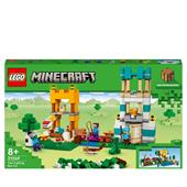 LEGO 21249 Minecraft Crafting Box 4.0, Playset 2in1, Torri Fluviali o Cottage del Gatto, Giocattoli d'Azione