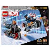 LEGO Marvel 76260 Motociclette di Black Widow e Captain America, Set Avengers Age of Ultron con 2 Supereroi e Moto Giocattolo