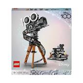 LEGO Disney 43230 Cinepresa Omaggio a Walt Disney 100&#176; Anniversario con Minifigure di Topolino e Minnie Regali Donna e Uomo