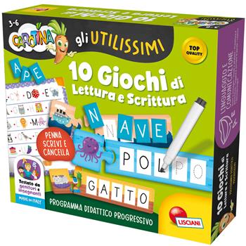 Carotina Gli Utilissimi 10 Giochi di Lettura e Scrittura  Lisciani 2023 | Libraccio.it