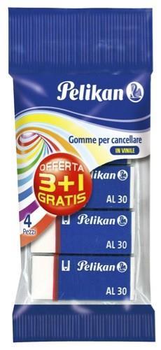 Gomma Pelikan AL30 bianca in vinile per matita. Confezione 4 pezzi (3+1 omaggio)  Pelikan 2019 | Libraccio.it