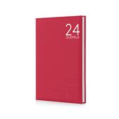 Agenda InTempo Text 2024, 12 mesi giornaliera Balacron Nera Rosso 21x30 cm