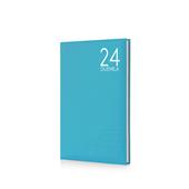 Agenda InTempo Text 2024, 12 mesi, settimanale, Balacron, Azzurro - 17 x 24 cm