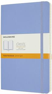 Taccuino Moleskine a righe Large copertina morbida Hydrangea. Blu