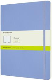 Taccuino Moleskine a pagine bianche X-Large copertina morbida Hydrangea. Blu