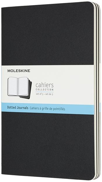 Quaderno Cahier Journal Moleskine large puntinato nero. Black. Set da 3  Moleskine 2021 | Libraccio.it