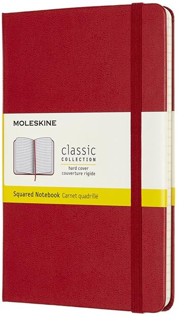 Taccuino Moleskine medium a quadretti copertina rigida rosso. Scarlet Red  Moleskine 2019 | Libraccio.it