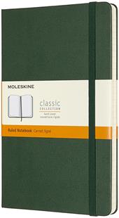 Taccuino Moleskine large a righe copertina rigida verde. Myrtle Green
