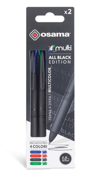 4Multi Penna All Black Edition. Confezione 2 pezzi  Osama 2023 | Libraccio.it