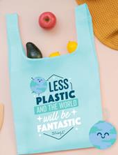 Borsa della spesa pieghevole Pianet Mr Wonderful. Less plastic and the world will be fantastic