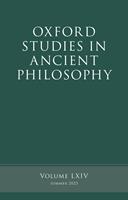 Oxford Studies in Ancient Philosophy